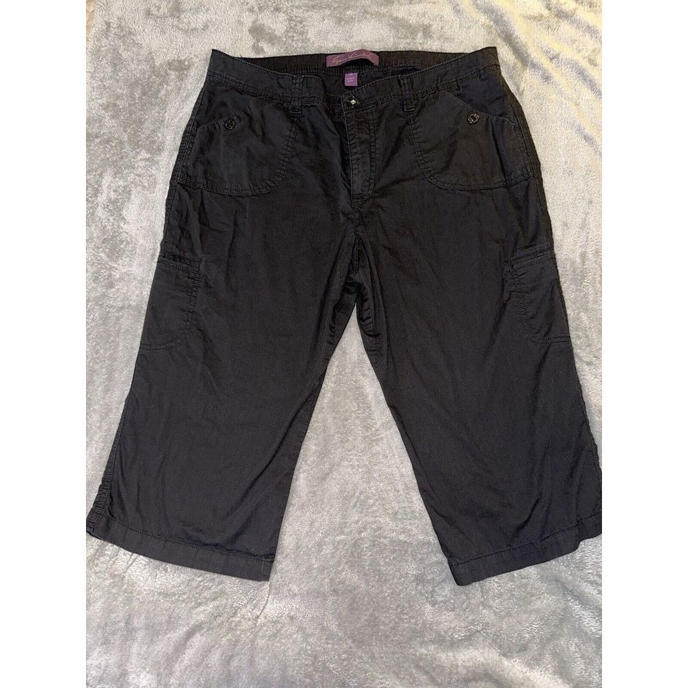 Gloria Vanderbilt Cargo Capris Womens 16 Petite Hiking Travel Comfort Casual